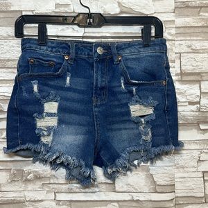 ALMOST FAMOUS distress denim shorts
